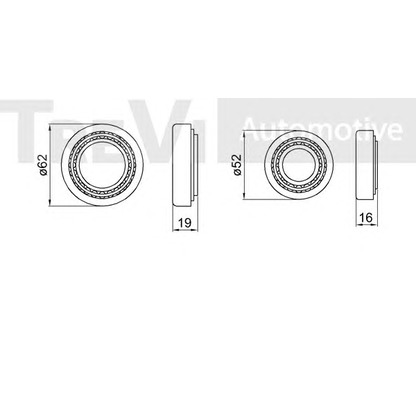 Фото Комплект подшипника ступицы колеса TREVI AUTOMOTIVE WB2166