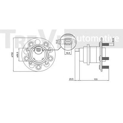 Photo Kit de roulements de roue TREVI AUTOMOTIVE WB2175