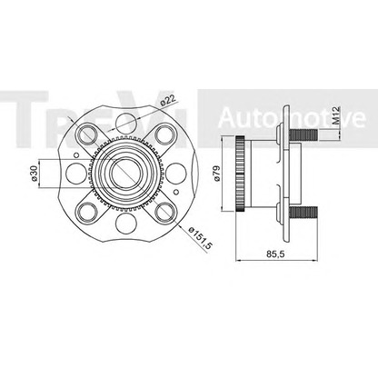 Foto Juego de cojinete de rueda TREVI AUTOMOTIVE WB2224