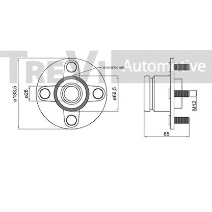 Photo Kit de roulements de roue TREVI AUTOMOTIVE WB2235