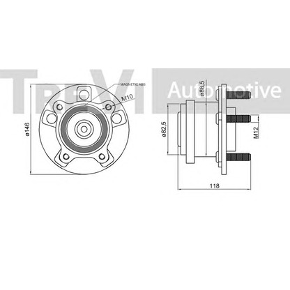 Фото Комплект подшипника ступицы колеса TREVI AUTOMOTIVE WB2251