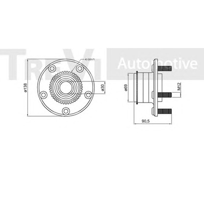 Photo Kit de roulements de roue TREVI AUTOMOTIVE WB2256