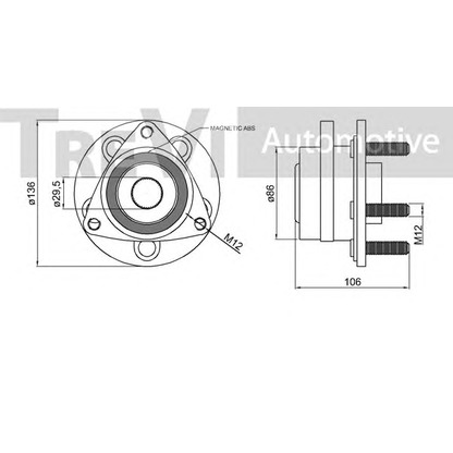 Photo Kit de roulements de roue TREVI AUTOMOTIVE WB2257
