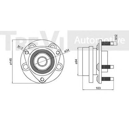 Photo Kit de roulements de roue TREVI AUTOMOTIVE WB2258
