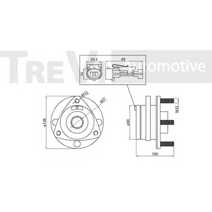 Photo Kit de roulements de roue TREVI AUTOMOTIVE WB2301