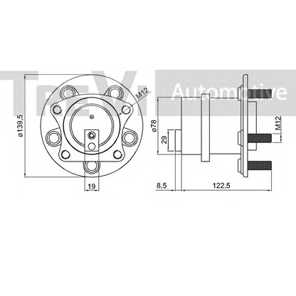 Photo Kit de roulements de roue TREVI AUTOMOTIVE WB2307