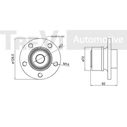 Photo Kit de roulements de roue TREVI AUTOMOTIVE WB2326