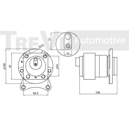 Фото Комплект подшипника ступицы колеса TREVI AUTOMOTIVE WB2329