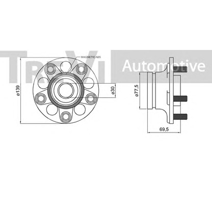 Photo Kit de roulements de roue TREVI AUTOMOTIVE WB2346