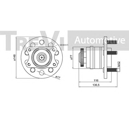 Photo Kit de roulements de roue TREVI AUTOMOTIVE WB2357