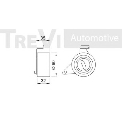 Photo Poulie-tendeur, courroie crantée TREVI AUTOMOTIVE TD1063