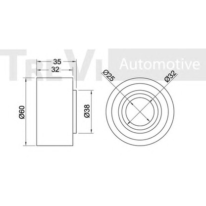 Photo Deflection/Guide Pulley, timing belt TREVI AUTOMOTIVE TD1517