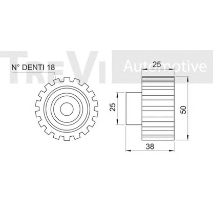 Photo Deflection/Guide Pulley, timing belt TREVI AUTOMOTIVE TD1303