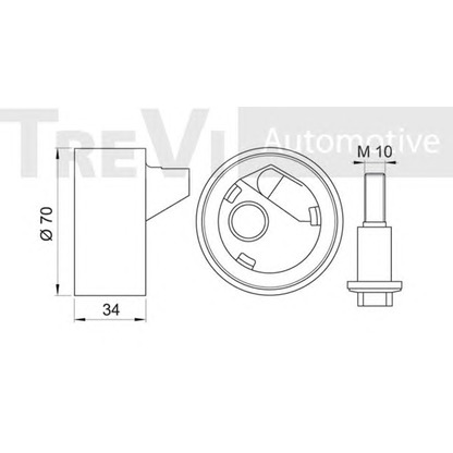 Foto Rullo tenditore, Cinghia dentata TREVI AUTOMOTIVE TD1598