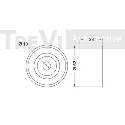 Foto Umlenk-/Führungsrolle, Zahnriemen TREVI AUTOMOTIVE TD1568