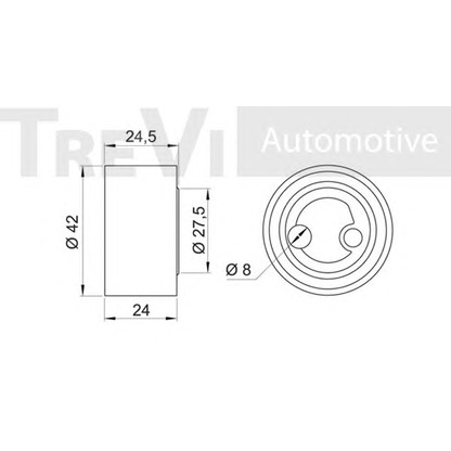 Foto Rullo tenditore, Cinghia dentata TREVI AUTOMOTIVE TD1072