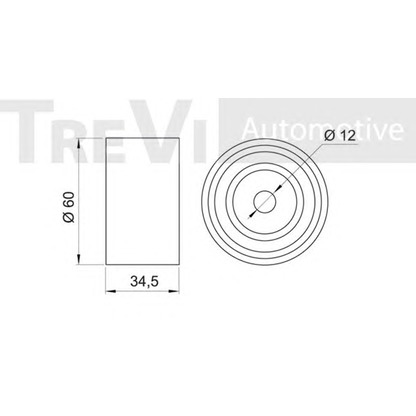 Photo Tensioner Pulley, timing belt TREVI AUTOMOTIVE TD1463