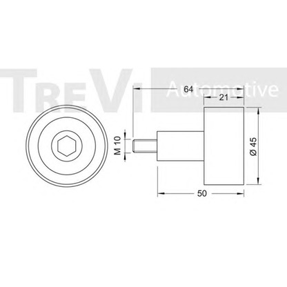 Фото Паразитный / Ведущий ролик, зубчатый ремень TREVI AUTOMOTIVE TD1578