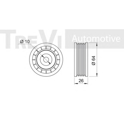 Фото Паразитный / ведущий ролик, поликлиновой ремень TREVI AUTOMOTIVE TA1191