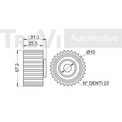 Foto Umlenk-/Führungsrolle, Zahnriemen TREVI AUTOMOTIVE TD1583