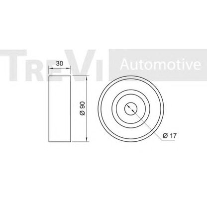 Photo Deflection/Guide Pulley, v-ribbed belt TREVI AUTOMOTIVE TA1120