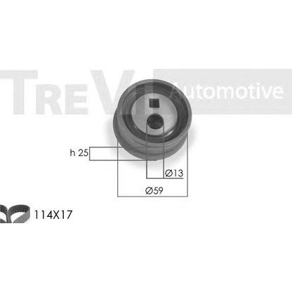 Фото Комплект ремня ГРМ TREVI AUTOMOTIVE KD1015