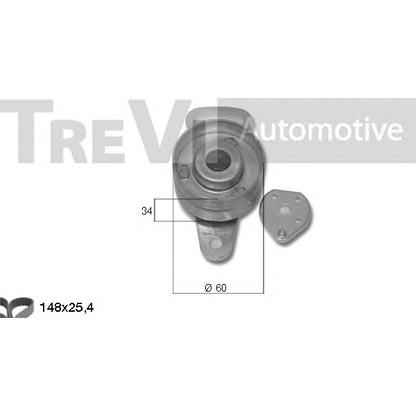 Фото Комплект ремня ГРМ TREVI AUTOMOTIVE KD1025