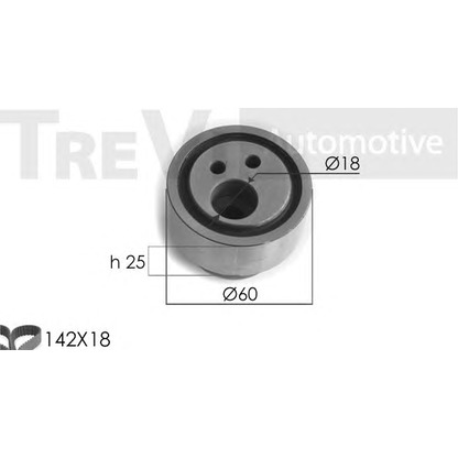 Zdjęcie Zestaw paska rozrządu TREVI AUTOMOTIVE KD1064