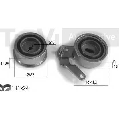 Фото Комплект ремня ГРМ TREVI AUTOMOTIVE KD1072