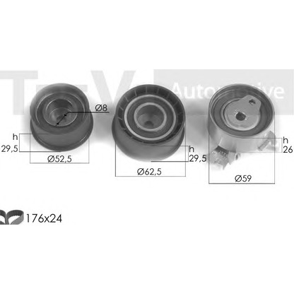 Photo Timing Belt Kit TREVI AUTOMOTIVE KD1073