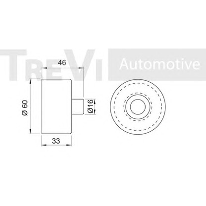 Photo Deflection/Guide Pulley, timing belt TREVI AUTOMOTIVE TD1081