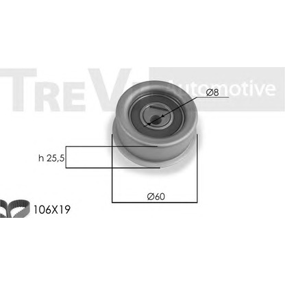 Zdjęcie Zestaw paska rozrządu TREVI AUTOMOTIVE KD1144