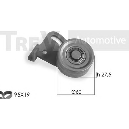 Photo Timing Belt Kit TREVI AUTOMOTIVE KD1146