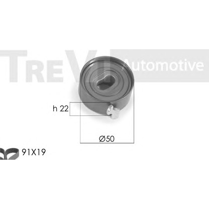 Zdjęcie Zestaw paska rozrządu TREVI AUTOMOTIVE KD1148