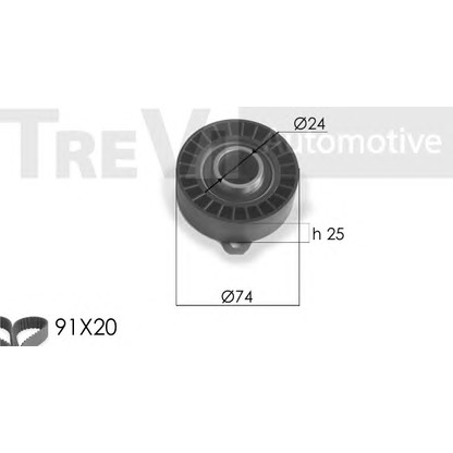 Zdjęcie Zestaw paska rozrządu TREVI AUTOMOTIVE KD1162