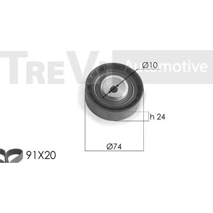 Фото Комплект ремня ГРМ TREVI AUTOMOTIVE KD1163