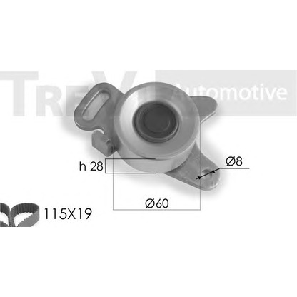 Photo Timing Belt Kit TREVI AUTOMOTIVE KD1176