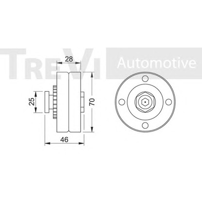 Фото Натяжной ролик, поликлиновой  ремень TREVI AUTOMOTIVE TA1023