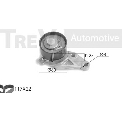 Photo Timing Belt Kit TREVI AUTOMOTIVE KD1203