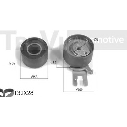 Zdjęcie Zestaw paska rozrządu TREVI AUTOMOTIVE KD1235