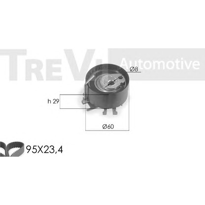 Photo Timing Belt Kit TREVI AUTOMOTIVE KD1240