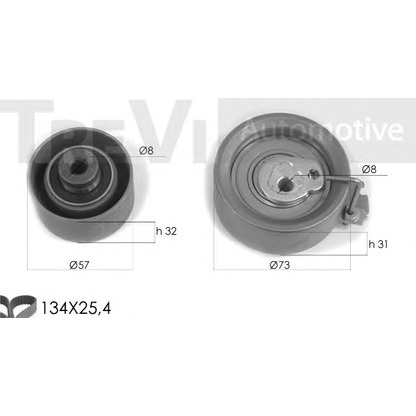 Photo Timing Belt Kit TREVI AUTOMOTIVE KD1258