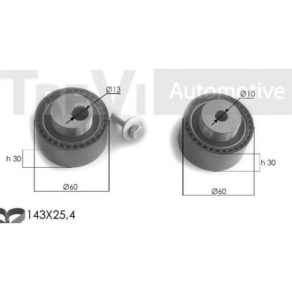 Foto Juego de correas dentadas TREVI AUTOMOTIVE KD1259