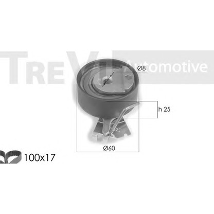 Zdjęcie Zestaw paska rozrządu TREVI AUTOMOTIVE KD1260