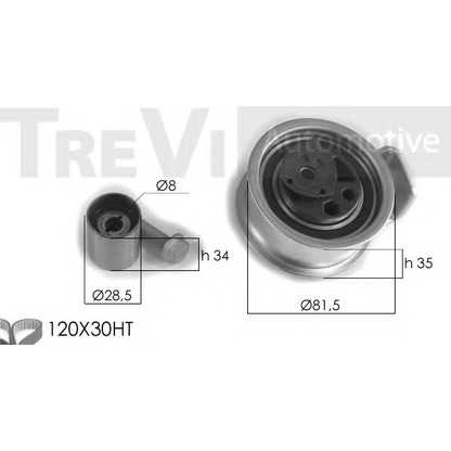Photo Timing Belt Kit TREVI AUTOMOTIVE KD1266