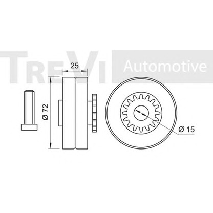 Foto Polea inversión/guía, correa poli V TREVI AUTOMOTIVE TA1121