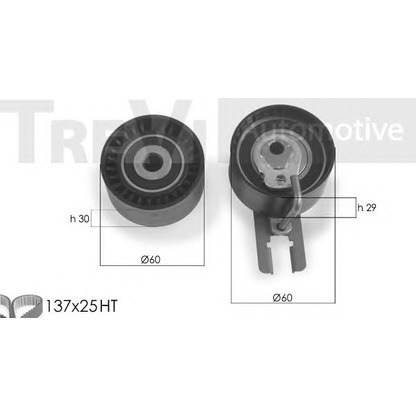 Zdjęcie Zestaw paska rozrządu TREVI AUTOMOTIVE KD1287