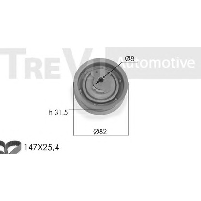Photo Timing Belt Kit TREVI AUTOMOTIVE KD1289