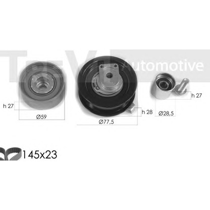 Zdjęcie Zestaw paska rozrządu TREVI AUTOMOTIVE KD1312