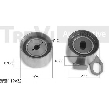 Фото Комплект ремня ГРМ TREVI AUTOMOTIVE KD1343